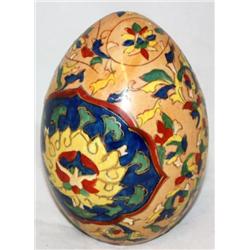 Hand Painted 8" Pottery Egg