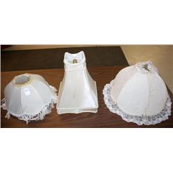 3 White Lampshades
