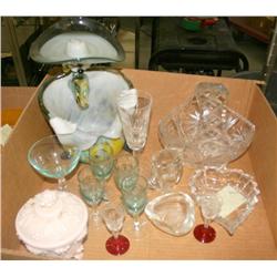 Box Lot Of Glass ware Waterford ETC