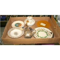 Box Lot of Collectible Plates Etc