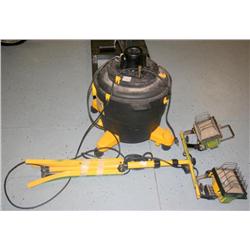 Lot of Heavy Duty Vacuum & bright lights on stand