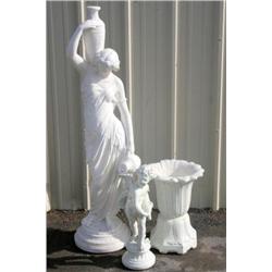 Lot Of 3 Lawn Ornament Yard Statues