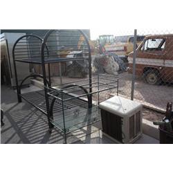 Metal Frame Bunk Bed, Plant Cart, Swamp Cooler