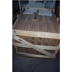 Crate Of White & Tan Marble Tiles