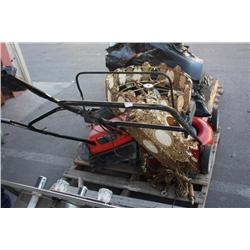 Pallet With Lawn Mowers & Light  Fixtures