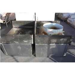 2 Stainless Steel Flame Guards With Burner