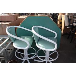 Green Table With 2 Chairs