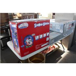 Table Lot Of Large Christmas Ornaments