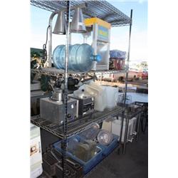 Wire Rack With Commercial Kitchen Items