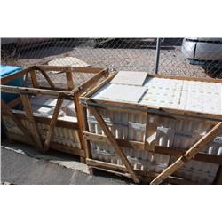 2 Crates Of White Marble Tile 12"X12" Appr 450 Pcs