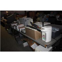 Table Lot Of Printers & Electronics
