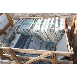 Crate With Dark Slate Tile 16" X 16" Appr 80 Pcs