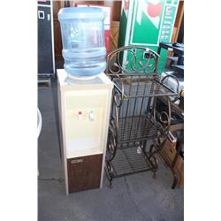 Water Cooler With Wrought Iron Plant Stand