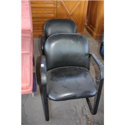 2 Black Office Chairs