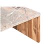 Image 2 : Sunday's - Form Lavante Marble Coffee Table, Teak - R.V. $1,590 (COF-JD-003-012-0)