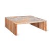 Image 1 : Sunday's - Form Lavante Marble Coffee Table, Teak - R.V. $1,590 (COF-JD-003-012-0)