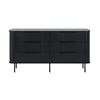 Image 1 : Sunday's - Easy Edge Double Dresser, Black Oak - R.V. $2,250 (DRE-SH-005-002)