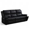 Image 1 : Power Recliner Leather Black Sofa w/ Cupholders (HS-60006A/P) - R.V. $2,999.99. Tested, Working Cond