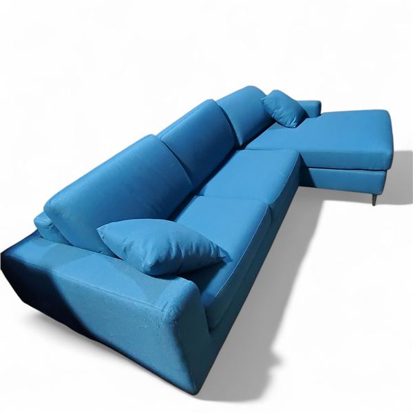 Ark Interiors Lisbona Blue Sectional Bed Dienne - R.V. $8,900, 110" x 42" x 34" (New - No Box)