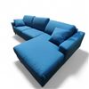 Image 2 : Ark Interiors Lisbona Blue Sectional Bed Dienne - R.V. $8,900, 110" x 42" x 34" (New - No Box)