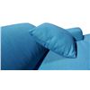 Image 3 : Ark Interiors Lisbona Blue Sectional Bed Dienne - R.V. $8,900, 110" x 42" x 34" (New - No Box)