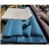 Image 5 : Lisbona Blue Sofabed - R.V. $8,900, 110" x 42" x 34" (New - No Box)