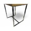 Image 2 : Ark Interior Dora End Table Stainless Steel & Wooden Top -. R.V. $399, 55 " x 40" x 56" (ET-1138P)