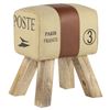 Image 2 : Nach Country Home - Designer Gymnastics Stool Canvas "Poste - Paris France". R.V. $199 (40 x 30 x 47