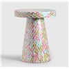 Image 2 : Nach Country Home - Eve Round Indoor Indian Accent Table. R.V. $159 (New in Open Box - 20" H)