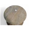 Image 2 : Round Hourglass Exotic Wood Side Table - R.V. $1,330 (18" D x 2ft H)