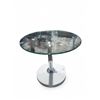 Image 1 : Scan Design Kube Marte Round Glass Top End Table - R.V. $499 (2ft Diameter)