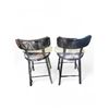 Image 2 : Ark Interior Set of 2 Bohemian Black Counterstool w/ Back Seat - R.V. $699, Total $1,400