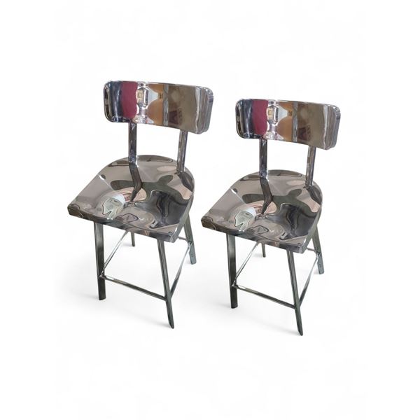 Ark Interior Set of 2 Bohemian Chrome Chairs - R.V. $699, Total Value $1,400