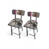 Image 1 : Ark Interior Set of 2 Bohemian Chrome Chairs - R.V. $699, Total Value $1,400