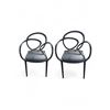 Image 1 : Ark Interior Pair of Qeebo Design Black Chairs - R.V. $299, Total Value $600