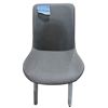 Image 6 : Divani Home & Living - Group of 4 Cora Slate Faux Gray Leather Dining Chairs. Total Approx. $799 (To