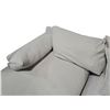 Image 3 : Cream Sectional Chaise Sofa with Removable Covers (Black Cushion Not Included)