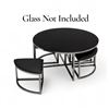 Image 1 : Divani Home & Living Galaxy - Titanium Black (Glass Not Included)