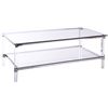 Image 1 : Homelegance Lyrica Glass Top Rectangle Coffee Table, RV: $499 CAD, H18" x W48" x D26"