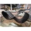 Image 2 : Modern Black Metal Infinity Dining Table Base – H29" x W61" x D19"