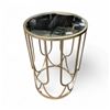 Image 1 : Modern Gold Tone Metal Accent Table - H22" x Diameter 14"