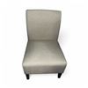 Image 1 : Modern Armless Accent Chair - Light Taupe - Dark Wood-look Legs