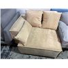 Image 2 : Elegant Modular Velvet Corner Chair - Champagne Beige