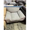 Image 2 : ShowHome Accent Chair with Ottoman - Light Beige Upholstery - RV: $659 CAD