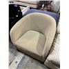 Image 2 : Contemporary Beige Barrel Chair