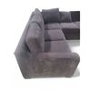 Image 4 : Modular 5-Seat Fabric Sectional Sofa - Dark Charcoal - H29" x W88"/51" x D37"