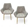 Image 1 : Set of 2 Teddy Dining Chair - Grey - RV: $458 CAD