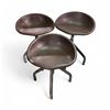 Image 1 : 3 Vintage Iron Stools - Adjustable Height