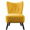 Image 3 : NEW - Imani Collection Yellow Velvet Accent Chair. R.V.$155 (1166YW-1)