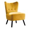 Image 2 : NEW - Imani Collection Yellow Velvet Accent Chair. R.V.$155 (1166YW-1)